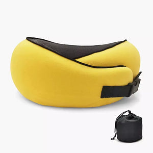 Almofada De Pescoço Para Viagem Pillow amarela com fivela
