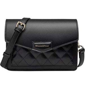 Bolsa Feminina William Polo Original Couro Legítimo Mini Flap