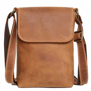 Bolsa Transversal Masculina Couro Legítimo Artesanal Montana