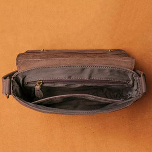 Bolsa Transversal Masculina Couro Legítimo Artesanal Texas - Machimelo