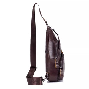 Shoulder Bag De Couro Legítimo Angra Lateral