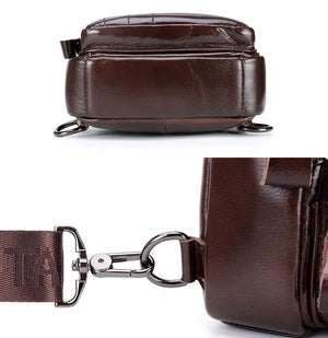 Bolsa de Couro Masculina Transversal Angra