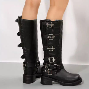 Bota Feminina Preta Cano Longo Preta - Machimelo