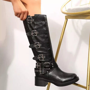 Bota Feminina Preta Cano Longo Preta - Machimelo