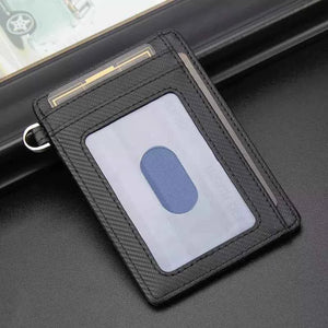 Carteira De Couro Slim Bison Denim