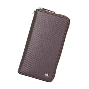 Carteira Masculina Com Zíper Premium Bison Denim Longa