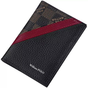 Carteira Masculina Slim William Polo Em Couro Monza Preta - Machimelo