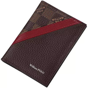 Carteira Masculina Slim William Polo Em Couro Monza Marrom - Machimelo