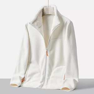 Jaqueta Feminina de Lã Com Zíper Dupla Face 5