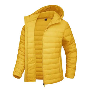 Jaqueta Puffer Feminina Com Capuz Leve