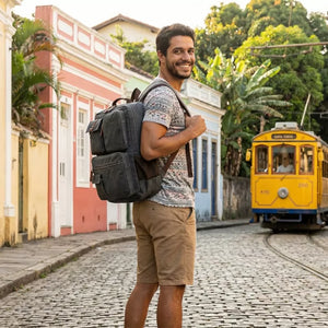 Mochila Vintage De Lona Masculina Resistente