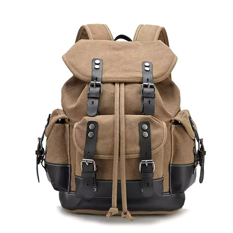Mochila De Viagem Lona Encerada Ventura Khaki