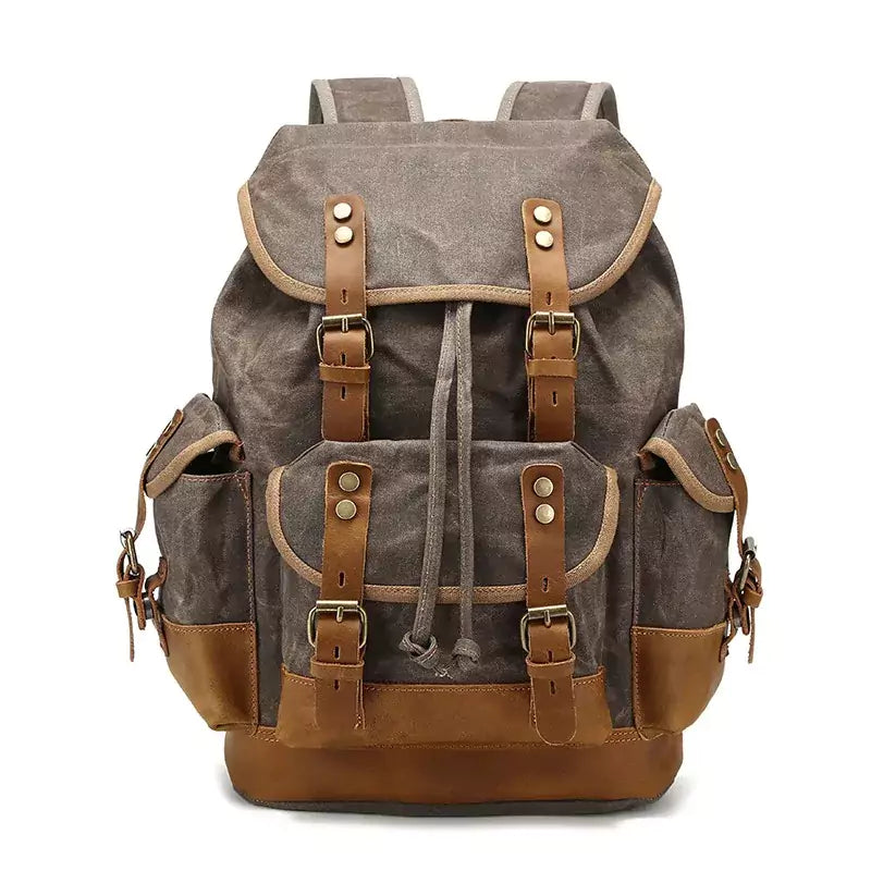 Mochila De Viagem Lona Encerada Ventura Verde Militar