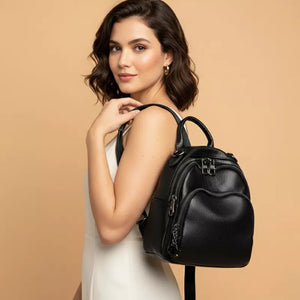 Mochila Feminina De Couro Melissa Machimelo Preta
