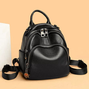 Mochila Feminina De Couro Melissa Machimelo Preta