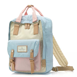 Mochila Feminina Escolar À Prova D'água Azul Claro - Machimelo