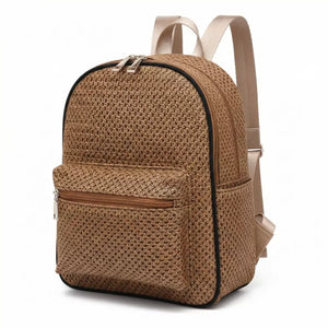 Mochila Feminina Trançada Verão Marrom- Machimelo