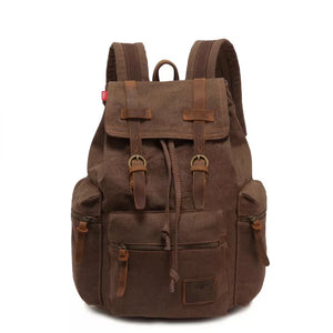 Mochila Para Notebook De Lona Vintage 15.6 Polegadas Dakota Marrom - Machimelo