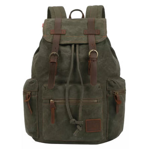 Mochila Para Notebook De Lona Vintage 15.6 Polegadas Dakota Verde - Machimelo