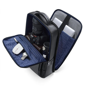Mochila William Polo De Couro Para Notebook 15.6 Polegadas Atlas Preta - Machimelo