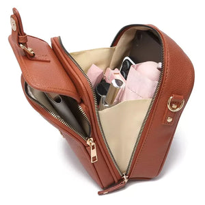 Shoulder Bag Feminina Dália, Bolsa Transversal Feminina, Bolsa de Ombro Feminina, Bolsa de Couro, Shoulder Bag