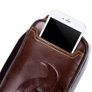 Bolsa Masculina Transversal De Ombro Em Couro Legítimo Dallas