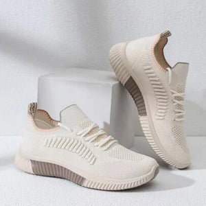 Tênis Casual Feminino Confort Bege - Machimelo