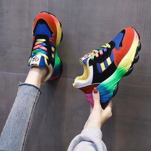 Tênis Colorido Feminino Confort Rainbow - Machimelo