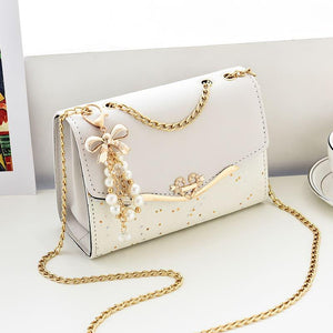Bolsa Feminina Pequena Pérola Branca - Machimelo