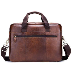 Bolsa Para Notebook De Couro Masculina Executiva 14 Polegadas West