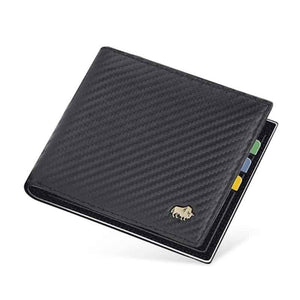 Carteira Masculina Couro Bison Denim Original Bifold Preta - Machimelo