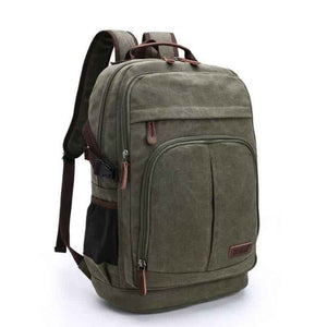 Mochila De Lona Masculina Para Notebook Multifuncional Verde - Machimelo