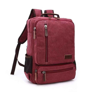 Mochila De Lona Masculina Vintage Executiva Vinho