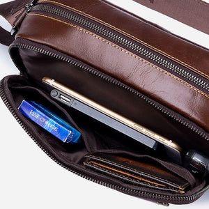 Shoulder Bag Masculina De Ombro Em Couro Dallas Machimelo na internet