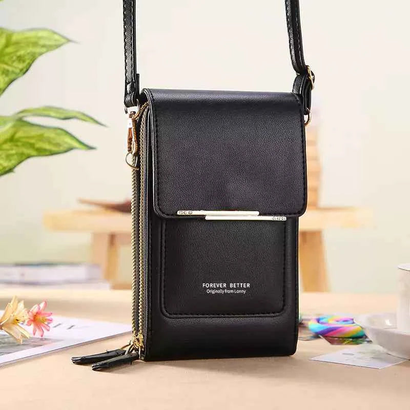 Bolsa Carteira Feminina Com Porta Celular Preto