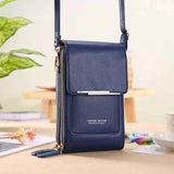 Bolsa Carteira Feminina Com Porta Celular Azul