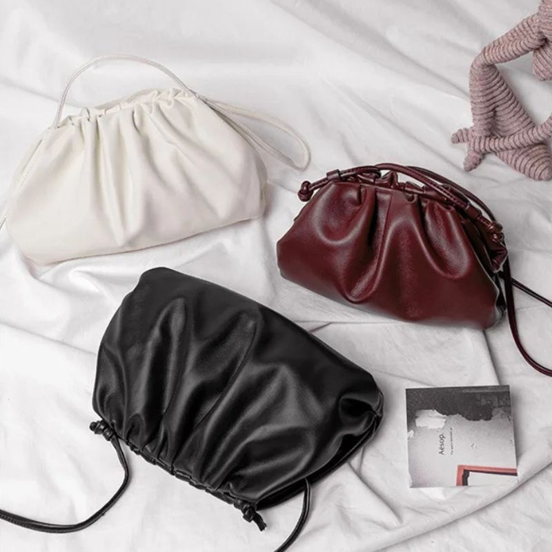 Bolsa Transversal Feminina Plissada