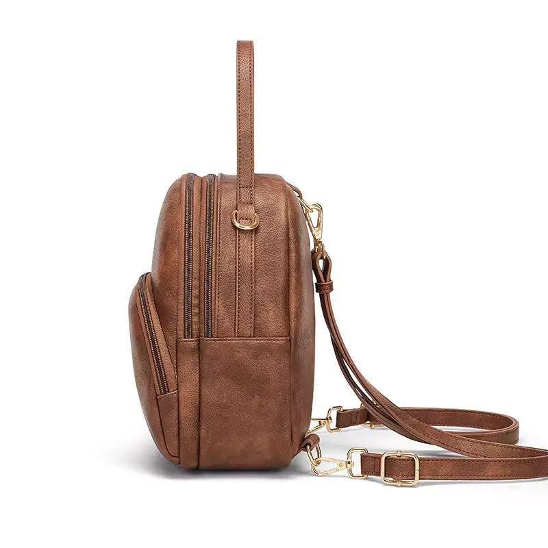 Bolsa Mochila Feminina de Couro Mia