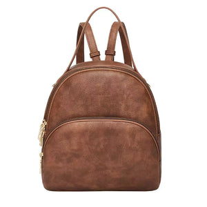 Bolsa Mochila Feminina de Couro Mia Marrom