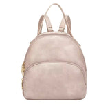 Bolsa Mochila Feminina de Couro Mia Cinza