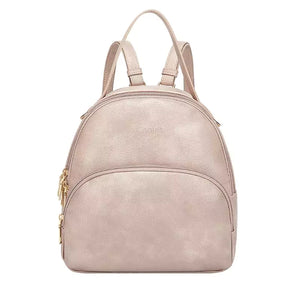 Bolsa Mochila Feminina de Couro Mia Cinza