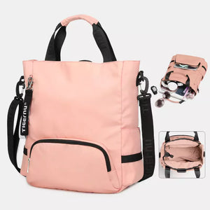 Bolsa Mochila Feminina Impermeável 3 Em 1 Tigernu Rosa