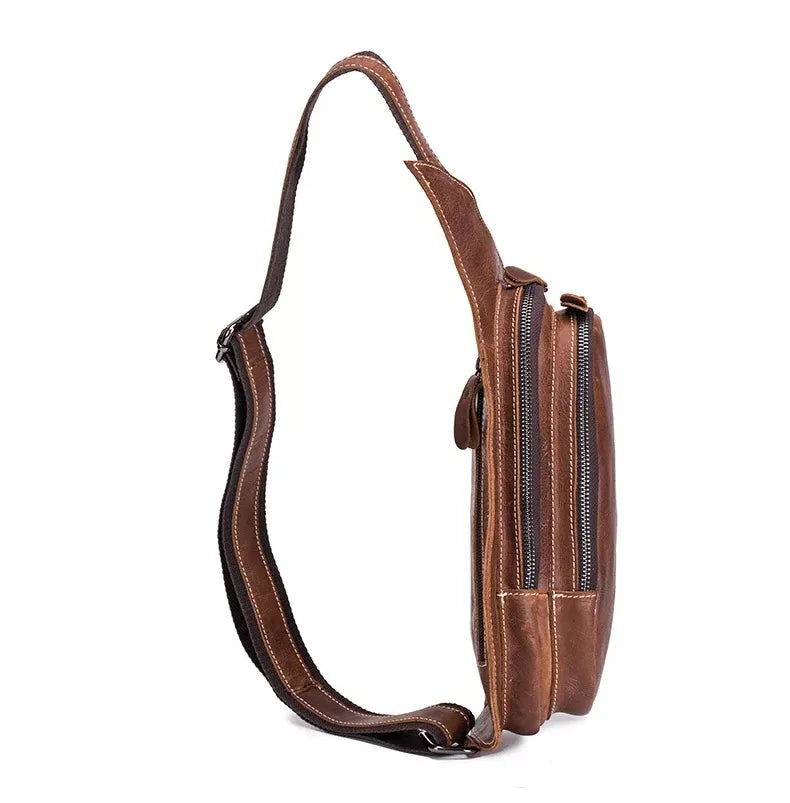 Bolsa Transversal Masculina Couro Legítimo Nomad - Machimelo