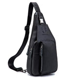 Bolsa Transversal Masculina Em Couro Tauro Preta - Machimelo