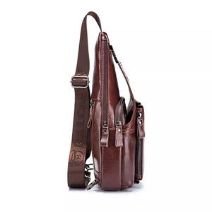 Bolsa Transversal Masculina Em Couro Tauro - Machimelo