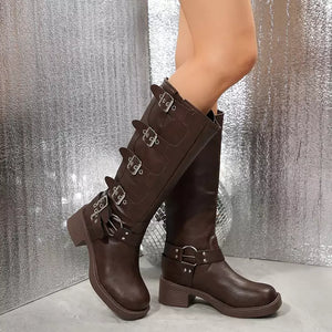 Bota Feminina Marrom Cano Longo Marrom - Machimelo