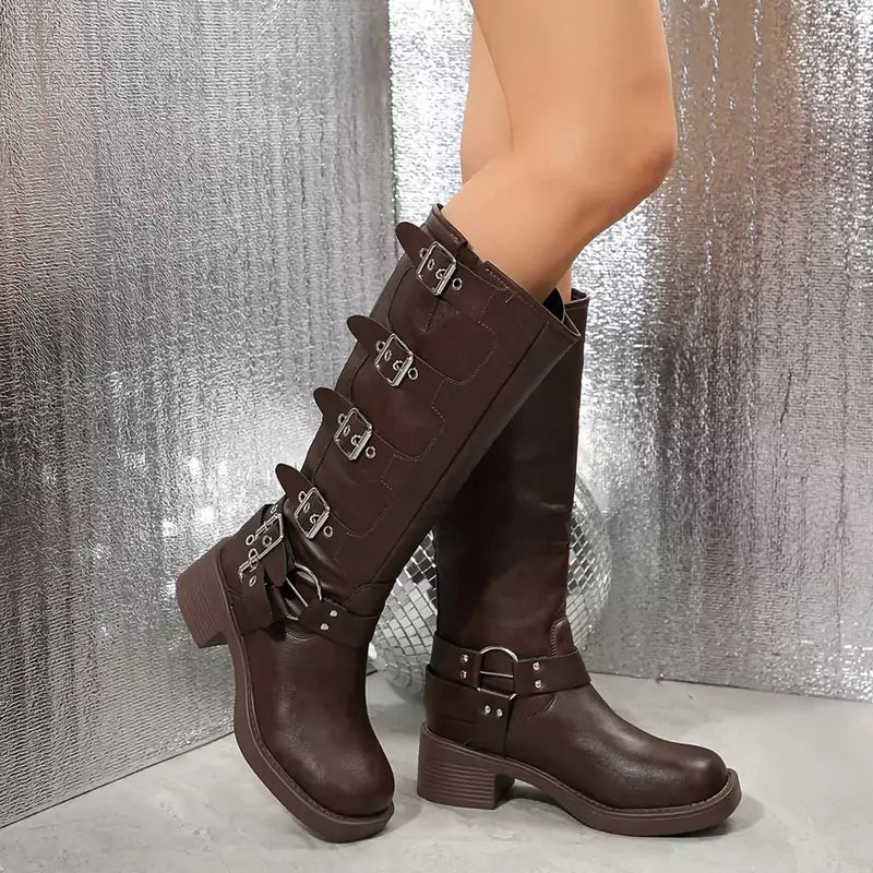 Bota Feminina Marrom Cano Longo Marrom - Machimelo