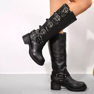 Bota Feminina Preta Cano Longo Preta - Machimelo