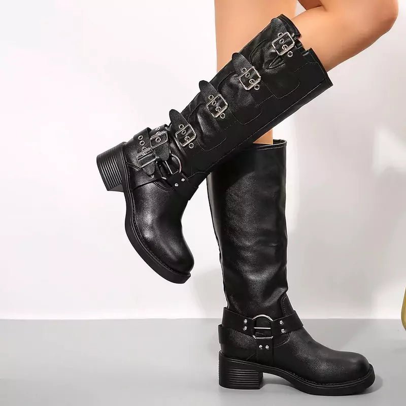 Bota Feminina Preta Cano Longo Preta - Machimelo