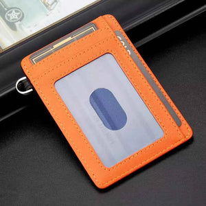 Carteira De Couro Slim Bison Denim